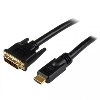 StarTech.com 7m HDMI to DVI-D Cable - HDMI to DVI Adapter / Converter Cable - 1x DVI-D Male 1x HDMI Male - Black 7 meters (HDDVIMM7M) - Câble adaptateur - DVI-D mâle pour HDMI mâle - 7 m - blindé - noir 