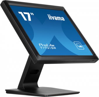 iiyama ProLite T1731SR-B1S - Écran LED - 17" - écran tactile - 1280 x 1024 - TN - 250 cd/m² - 1000:1 - 5 ms - HDMI, VGA, DisplayPort - haut-parleurs - noir, mat 