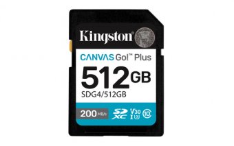 Kingston Canvas Go! Plus - Carte mémoire flash - 512 Go - Video Class V30 / UHS-I U3 / Class10 - SDXC UHS-I 