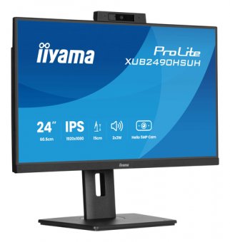 iiyama ProLite XUB2490HSUH-B2 - Écran LED - 24" (23.8" visualisable) - 1920 x 1080 Full HD (1080p) @ 100 Hz - IPS - 250 cd/m² - 1300:1 - 4 ms - HDMI, DisplayPort - haut-parleurs - noir, mat 
