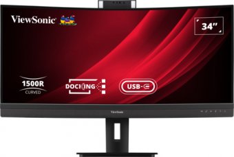 ViewSonic VG3457CV - Écran LED - incurvé - 34" - 3440 x 1440 UWQHD @ 100 Hz - VA - 350 cd/m² - 3000:1 - 5 ms - 2xHDMI, DisplayPort, USB-C - haut-parleurs 