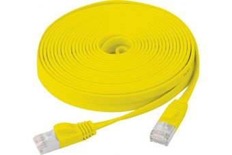 Cordon RJ45 plat catégorie 6 U/FTP snagless jaune - 20 m 