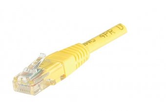 Cordon RJ45 catégorie 5e U/UTP jaune - 0,5 m 