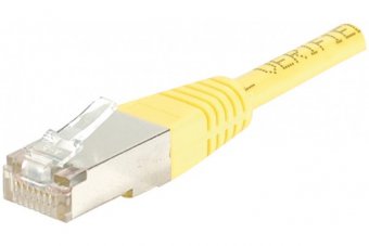 Cordon RJ45 catégorie 5e F/UTP jaune - 0,3 m 