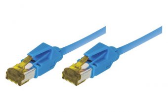 Cordon RJ45 sur câble catégorie 7 S/FTP LSOH snagless bleu - 0,5 m 