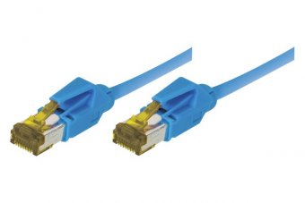 Cordon RJ45 sur câble catégorie 7 S/FTP LSOH snagless bleu - 10 m 