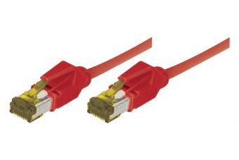 Cordon RJ45 sur câble catégorie 7 S/FTP LSOH snagless rouge - 0,5 m 
