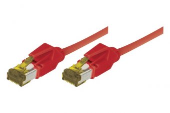 Cordon RJ45 sur câble catégorie 7 S/FTP LSOH snagless rouge - 10 m 