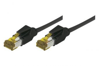 Cordon RJ45 sur câble catégorie 7 S/FTP LSOH snagless noir - 15 m 