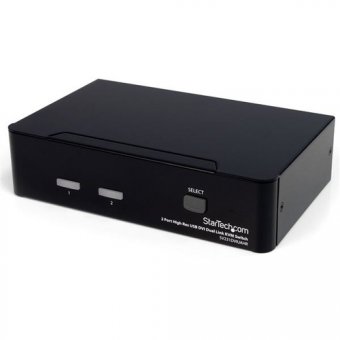 StarTech.com Commutateur KVM 2 ports DVI, USB et audio - Switch KVM DVI Dual Link - 2560 x 1600 - Commutateur écran-clavier-souris/audio/USB - 2 x KVM / audio / USB - 1 utilisateur local - de bureau - pour P/N: IM12D1500P, SVA12M2NEUA, SVA12M5NA, USBDVI4N 