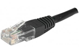 Cordon RJ45 catégorie 5e U/UTP noir CCA - 1 m 