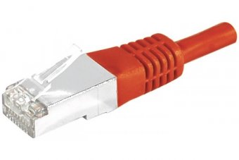 Cordon RJ45 catégorie 6 S/FTP rouge - 0,3 m 