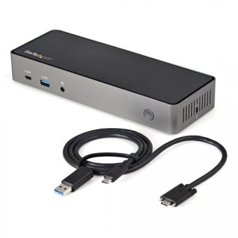 StarTech.com Dock USB-C & USB-A - Station d'Accueil Universelle à Triple Écran DisplayPort & HDMI 4K 60Hz - 85W Power Delivery, 6x USB Hub, GbE, Audio - USB 3.1 Gen 2 10Gbps (DK31C3HDPDUE) - Station d'accueil - USB-C - 3 x HDMI, 3 x DP - 1GbE - 85 Watt 