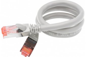 Cordon RJ45 catégorie 6A U/FTP ultra flexible gris - 0,5 m 