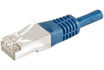 DEXLAN Cordon RJ45 catégorie 6A F/UTP bleu - 0,5 m 