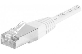 DEXLAN Cordon RJ45 catégorie 6A F/UTP blanc - 0,15 m 