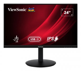 ViewSonic VG2409-MHDU-2 - Écran LED - 24" (23.8" visualisable) - 1920 x 1080 Full HD (1080p) @ 100 Hz - IPS - 350 cd/m² - 1300:1 - 4 ms - HDMI, DisplayPort, USB-C - haut-parleurs 