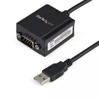 StarTech.com Câble adaptateur de 1,80 m USB vers série DB9 RS232 - Chipset FTDI - Mémorisation de port - 1x DB-9 mâle - 1x USB A mâle - Adaptateur série - USB - RS-232 - noir 
