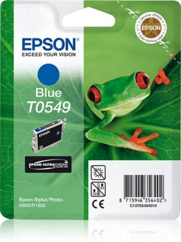 Epson T0549 - 13 ml - bleu - original - blister - cartouche d'encre - pour Stylus Photo R1800, R800 