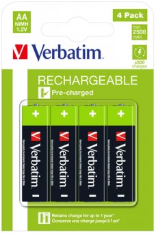 RECHARGEABLE BATTERY AA 4 PACK/HR6 