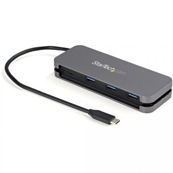 Ce hub USB-C à 4 ports vous permet de connecter quatre périphériques SuperSpeed USB 3.2 Gen 1 (5 Gb/s) à votre ordinateur portable ou fixe USB-C : la solution idéale pour ajouter des ports USB à un appareil disposant d"un nombre limité de ports USB libre 