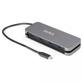 Ce hub USB-C à 4 ports vous permet de connecter quatre périphériques SuperSpeed USB 3.2 Gen 1 (5 Gb/s) à votre ordinateur portable ou fixe USB-C : la solution idéale pour ajouter des ports USB à un appareil disposant d"un nombre limité de ports USB libre 