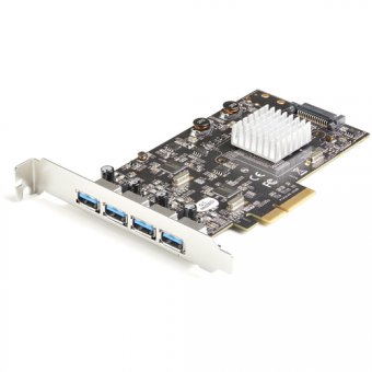 Cette carte contrôleur PCIe USB 3.2 Gen 2 s"installe dans un slot PCI-Express x4 libre sur votre ordinateur et vous permet de mettre à niveau votre système actuel en ajoutant quatre ports SuperSpeed USB-A (10 Gb/s). La carte est dotée de deux contrôleurs 