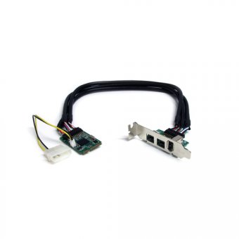 StarTech.com Carte FireWire Mini PCI Express 1394 de 3 ports - 2b (FireWire 800) 1a (FireWire 400) - Adaptateur FireWire - PCIe Mini Card - FireWire 800 - 2 ports + 1 x FireWire 