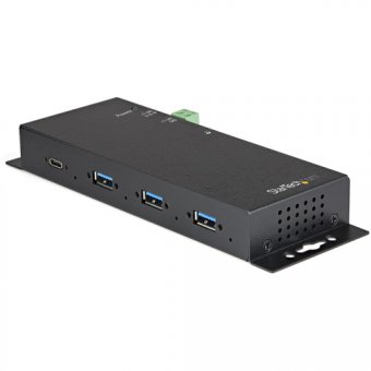 StarTech.com Hub USB-C 10Gbps à 4 Ports - Hub USB Type-C Industriel Métallique avec 3xUSB-A & 1xUSB-C - Protection ESD/Surtension - Hôte USB-C ou USB-A - Alimenté par USB - Montable (HB31C3A1CME) - Concentrateur (hub) - 1 x USB-C + 3 x USB 3.1 - de bureau 