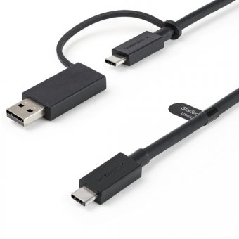 StarTech.com Câble USB-C avec Adaptateur USB-A 1m - Câble Hybride 2-en-1 USB C avec USB-A - USB-C vers USB-C (10Gbps/100W PD) - USB-A vers USB-C (5Gbps) - Idéal pour Dock Hybride (USBCCADP) - Câble USB - USB-C (M) pour USB-C (M) - 1 m - Alimentation USB ( 