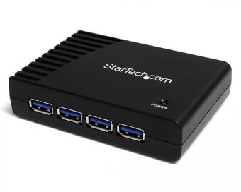 StarTech.com Hub USB 3.0 à 4 ports - Concentrateur USB SuperSpeed - Noir - Concentrateur (hub) - 4 x SuperSpeed USB 3.0 - de bureau 
