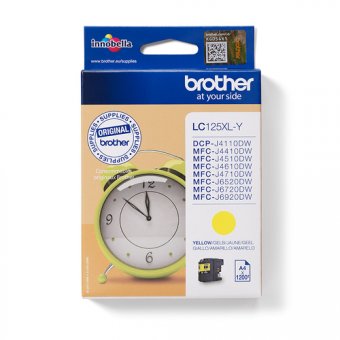 Brother LC125XLY - Très Haut Rendement - jaune - original - cartouche d'encre - pour Brother DCP-J4110DW 
