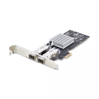 Startech Carte Réseau GbE SFP 2 Port, Fibre Optique PCIe Ethernet NIC - Adaptateur réseau - PCIe 2.0 - Gigabit SFP x 2 - noir 