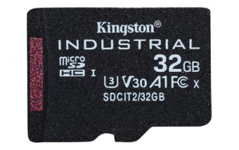 Kingston Industrial - Carte mémoire flash - 32 Go - A1 / Video Class V30 / UHS-I U3 / Class10 - microSDHC UHS-I 