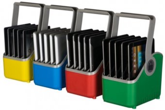 LOCKNCHARGE LOT DE 4 PETITS PANIERS POUR TABLETTES/NOTEBOOKS (<11") 