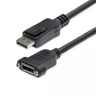 StarTech.com Câble DispalyPort à montage sur panneau de 91cm - F/M Noir - Câble DisplayPort - DisplayPort (M) pour DisplayPort (F) - 91.4 cm - verrouillé, moulé - noir - pour P/N: CDP2DP141MB, CDP2DP146B, CDP2DPMM1MB, CDP2DPMM6B, DISPL3M, DP2MDPMF3, MDP2D 