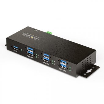 StarTech.com Hub USB 3.0 7 Ports avec 7x USB-A, Boîtier en Métal, 5Gbps - Concentrateur (hub) - 6 x USB 3.2 Gen 2 + 1 x USB 3.2 de 1ère génération - de bureau, Montage sur rail DIN, fixation murale - Conformité TAA 