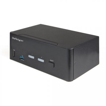 StarTech.com Commutateur KVM HDMI 2.0, 2 Ports, 2 Écrans - 4K 60Hz Ultra HDR - KVM de Bureau 4K HDMI 2.0 avec Hub USB 3.0, 2 Ports (5Gbps) et 4x USB 2.0 HID, Audio - TAA (SV231DHU34K6) - Commutateur écran-clavier-souris/audio - 2 x KVM / audio - de bureau 