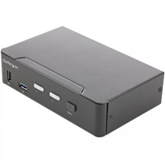 StarTech.com Commutateur KVM HDMI à 2 Ports - Moniteur Unique 4K 60Hz Ultra HDR - KVM de Bureau HDMI 2.0 avec Hub USB 3.0 (5Gbps) et 4x USB 2.0 HID, Audio - Commutation par Touches - TAA (SV231HU34K6) - Commutateur écran-clavier-souris/audio - 2 x KVM / a 