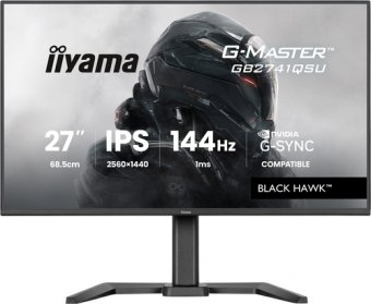 iiyama G-MASTER Black Hawk GB2741QSU-B1 - Écran LED - jeux - 27" - 2560 x 1440 @ 144 Hz - IPS - 350 cd/m² - 1500:1 - 1 ms - HDMI, DisplayPort - haut-parleurs - noir, mat 