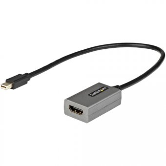 StarTech.com Adaptateur Mini DisplayPort vers HDMI - Dongle mDP to HDMI - 1080p - Mini DisplayPort 1.2 vers Écrans/Affichages HDMI - Convertisseur Mini DP vers HDMI - Câble Intégré 30cm (MDP2HDEC) - Adaptateur vidéo - Mini DisplayPort mâle pour HDMI femel 