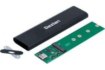 DEXLAN Boîtier externe USB 3.1 Gen2 Type-C SSD M.2 NGFF SATA 