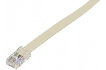 Cordon téléphonique RJ45 / RJ45 ivoire - 15 m 