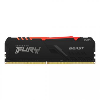 Kingston FURY Beast RGB - DDR4 - module - 8 Go - DIMM 288 broches - 3600 MHz / PC4-28800 - CL17 - 1.35 V - mémoire sans tampon - non ECC - noir 