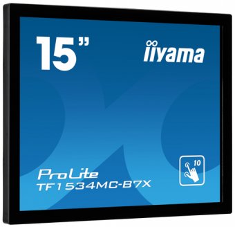 iiyama ProLite TF1534MC-B7X - Écran LED - 15" - cadre ouvert - écran tactile - 1024 x 768 - TN - 370 cd/m² - 700:1 - 8 ms - HDMI, VGA, DisplayPort - noir 