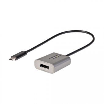 StarTech.com Adaptateur USB C vers DisplayPort - Dongle USB-C 8K/4K 60Hz vers DP 1.4 - Convertisseur Graphique USB Type-C vers Écran DP - Compatible Thunderbolt 3 - Câble Intégré 30cm (CDP2DPEC) - Adaptateur vidéo - USB-C (M) pour DisplayPort (F) - Thunde 