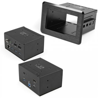 StarTech.com StarTech.com KITBZDOCK Boîtier de connectivité escamotable avec station d'accueil - 4K HDMI, Power Delivery USB-C ou USB-A - Station d'accueil - USB-C / USB 3.0 - HDMI - 1GbE - Conformité TAA 