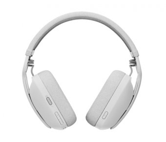Logitech Zone Vibe Wireless - Micro-casque - circum-aural - Bluetooth - sans fil - USB-C via un adaptateur Bluetooth - blanc cassé - Certifié pour Microsoft Teams 