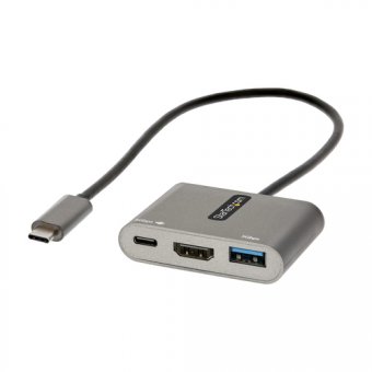 StarTech.com Adaptateur USB-C HDMI, Adaptateur Multiport USB-C vers HDMI 4K, 100W PD Passthrough, Hub USB 3.0 5Gbps (1xType-C/1xA), Mini Dock USB-C, Station d'accueil portable USB-C (CDP2HDUACP2) - Station d'accueil - USB-C / Thunderbolt 3 / Thunderbolt 4 