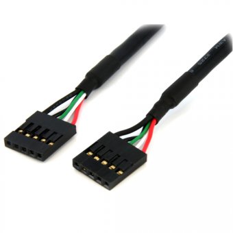 StarTech.com Connecteur USB Interne Carte Mère 5 Broches - Câble VDG Carte Mère 5 pin - Connecteur USB 2.0 Interne - Câble d'Extension pour Port Carte Mère - F/F (USBINT5PIN12) - Câble USB - IDC 5 broches (F) pour IDC 5 broches (F) - USB 2.0 - 30.5 cm - n 